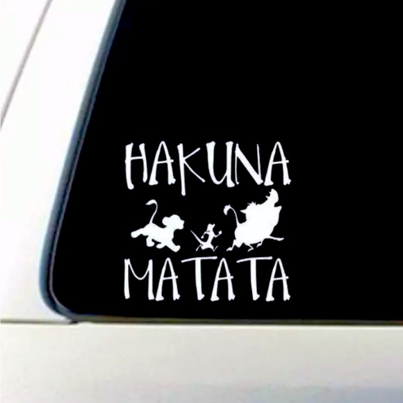Hakuna Matata Car Vinyl Decal Sticker 6” x 6” - Picture 2 of 2